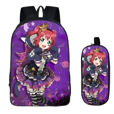 

Anime LOVELIVE Cosplay High Capacity Kids Student Backpack Kids Birthday Gift 2in1 (Backpack * Pencil Case)