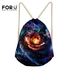 FORUDESIGNS/маленькая походная сумка на шнурке, сумка для йоги для женщин, спортивная сумка для фитнеса и тренировок, спортивная сумка с принтом ночного неба