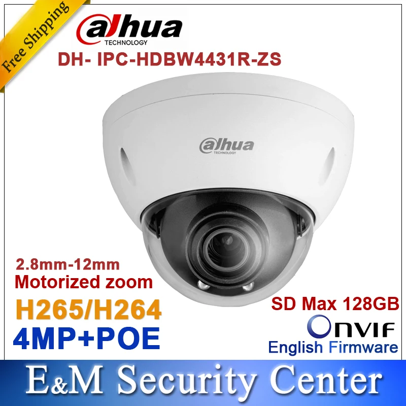 Original Dahua 4MP IPC-HDBW4431R-ZS replace IPC-HDBW4300R-Z IP 2.8mm ~12mm varifocal motorized lens camera POE IPC-HDBW4431R-ZS