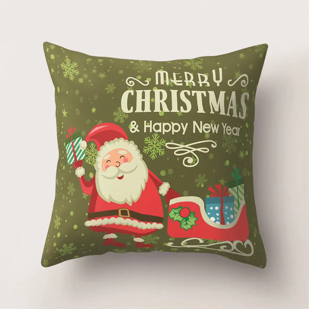 RIANCY Christmas is Coming Home Decoration Gift Cushion Cover Decorative Pillows for Sofa Living Room Cushion Pillowcase 40511-2 - Цвет: BZ7