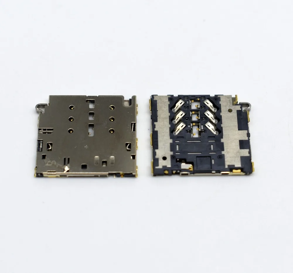 

2pcs/lot Original new For Samsung Note 5 n920 n920F single / dual SIM card holder connector socket micro SD tray slot