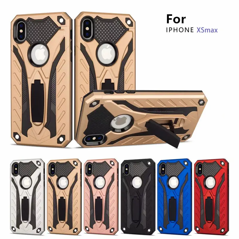 

For iphone XS Max 6.5 inch case Hybrid TPU Armor Protection Full Cover For iphone 11 pro 5 5s SE 6 6s 7 8 plus X XR Stand Coque