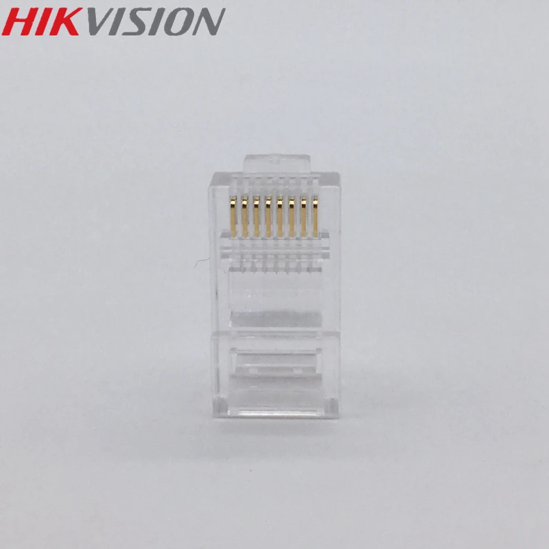 HIKVISION оригинальный UTP CAT5e RJ45 разъем DS-1M01 Кристалл 100 шт./кор. для ip-камер сети RJ45 оптовая продажа