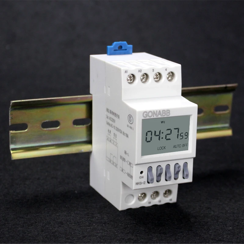 

High quality DIN digital timer switch controller programmable 220V AC 16A 1 second to 168 hours 16 ON 16 OFF free shipping