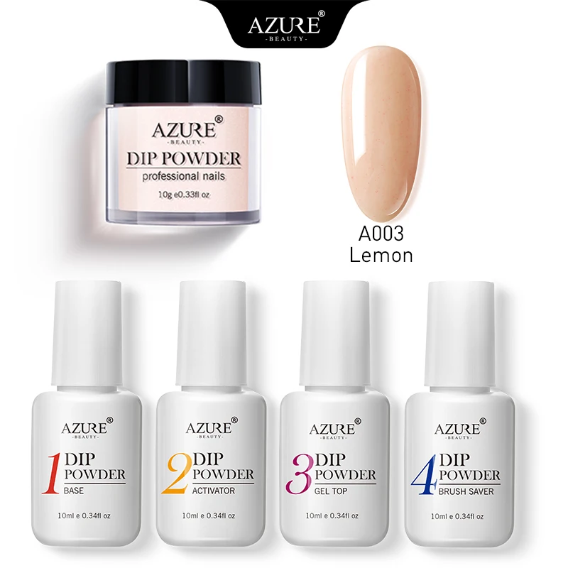 Жидкий гель Azure Beauty 5 шт./лот порошок для погружения ногтей с базой Dip цвет