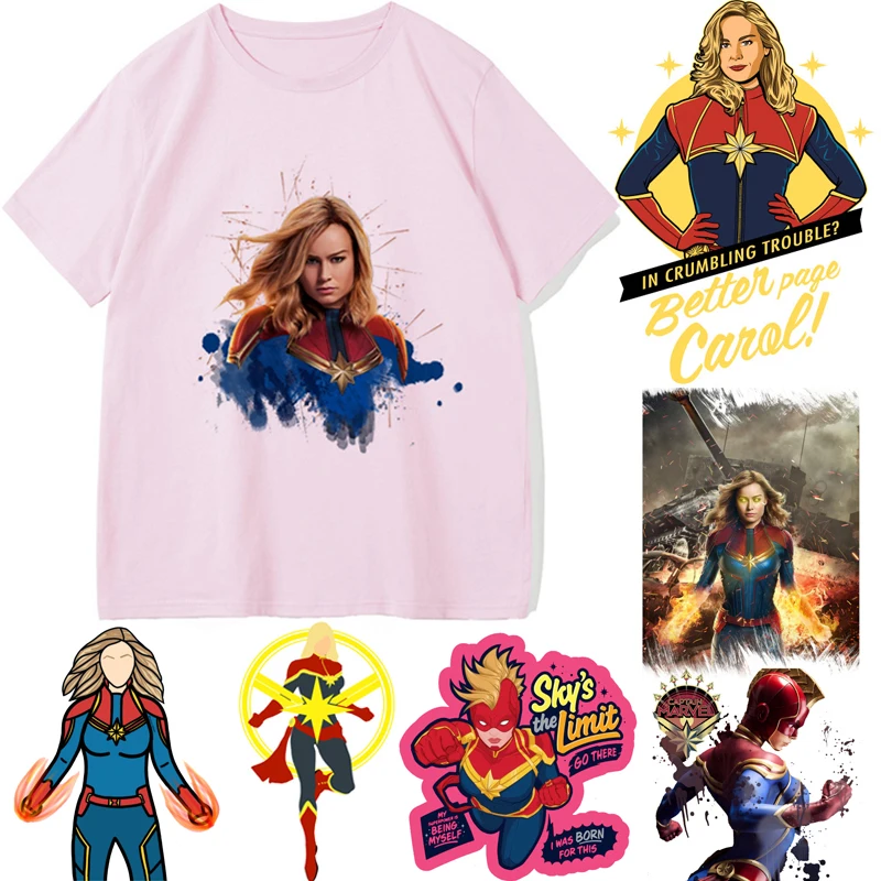 

New Arrival Captain Marvel Movie Fashion Tees T-Shirt Funny Cartoon Print Men Women Tee Shirt Short Sleeve T Shirt Male/female
