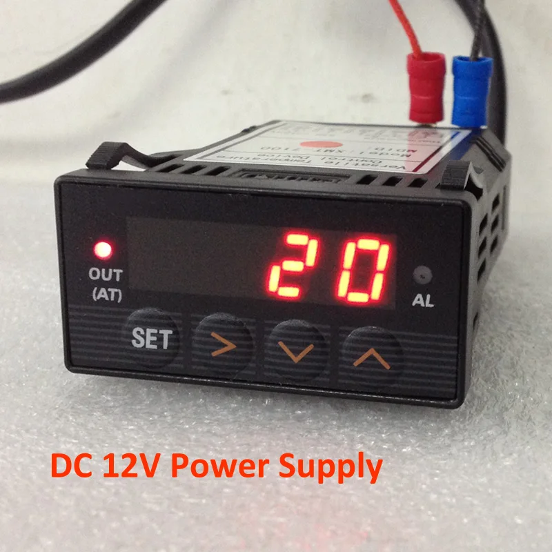 XMT7100 DC12V Интеллектуальный светодиодный цифровой PID контроллер температуры сигнализации реле Ouput панель размер 48*24 мм