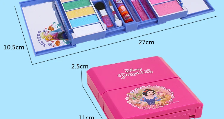 Caixa de Maquiagem Natal do Bebê Disney Crianças Cosméticos Brinquedo Princesa Conjunto Congelado Menina Casa Gloss Lábios Rouge Presente 30 Brinquedos e hobbies