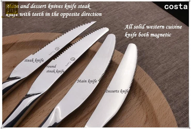 Набор столовых приборов вилки для стейка ножи из нержавеющей стали десерт Западная еда Besteckset посуда продукты для кухни инструмент JKF138