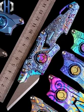 FS Utility Knife E03 Titanium Alloy Folding TC4 Paper Cutter Open Letter Knife Wallpaper Knife Open Box Heavy Duty Utility Knife zinc alloy durable large utility knife open box tool wallpaper cutter razor blades knife school and office stationery
