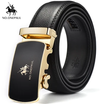 

NO.ONEPAUL Men luxury belt designer carefully create a new trend of metal phnom penh automatic buckle leather belt freight free