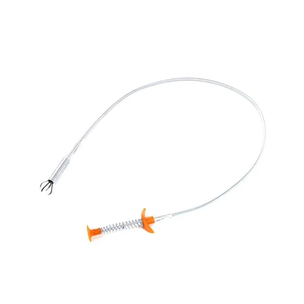 

Bendable Hand-pinch Pressable Sewer Pick-up Device Garbage Folder Dredger Wire Stainless Steel Sliver