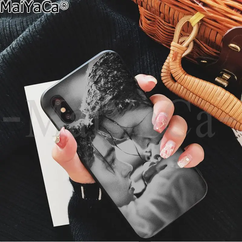 MaiYaCa пленка Титаник мягкий резиновый черный чехол для телефона Apple iPhone 8 7 6 6S Plus X XS