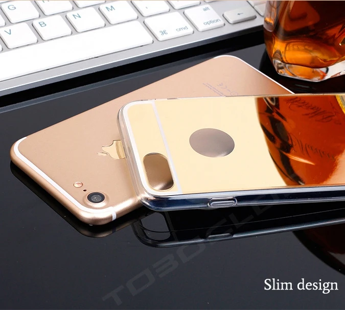 Mirror Metallic Silicone Phone Case for iPhone