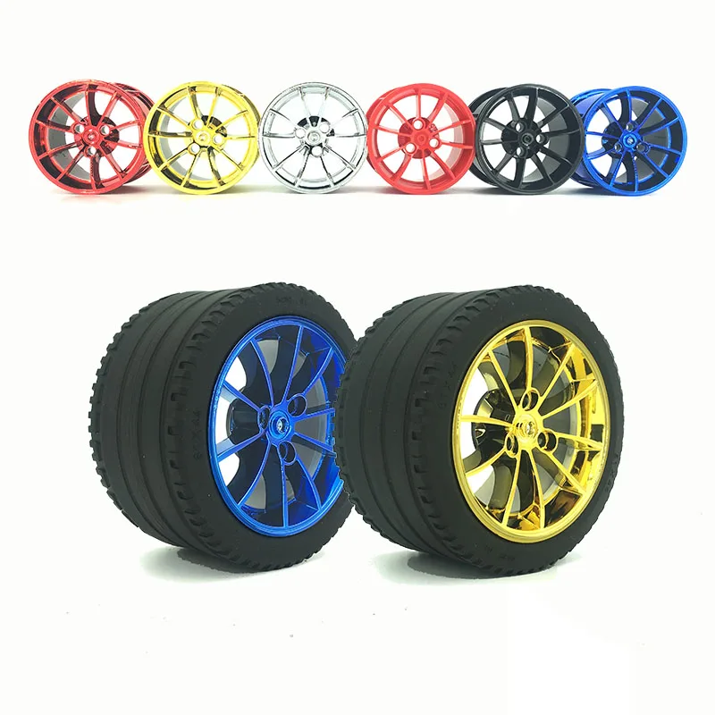 

moc Race Car Model Plating Wheel Hub Building Block Accessories Technology Series Chrome Rims compatible 42056 20001 3368