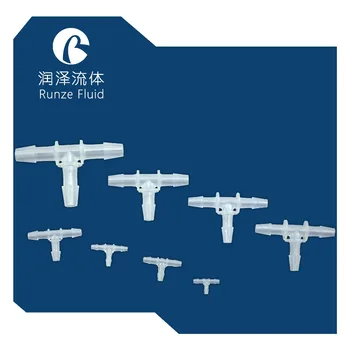 

Transparent PP Plastic Equal Tee Connector Barbed for Liquid Plumping