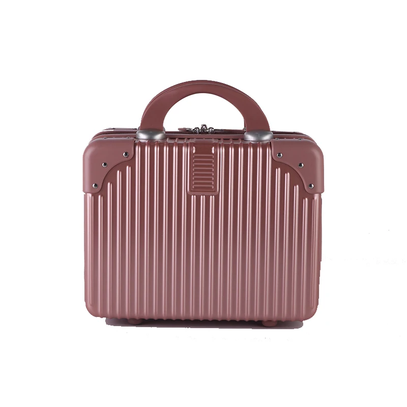 

Women Bag Fashion Light Suitcase 14 Inches Mini Zipper Lady Business ABS Cosmetic Bag Suitcase For Makeup Bag Toiletry Bags