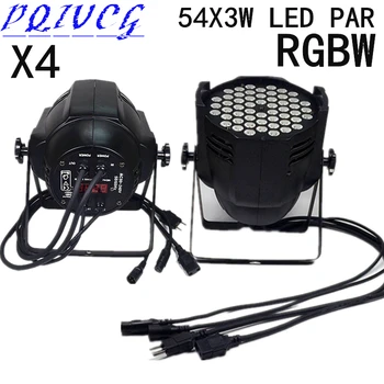 

4PCS/ RGBW 54X3W LED Par Light, DMX control PAR LED stage disco lights professional DJ equipment