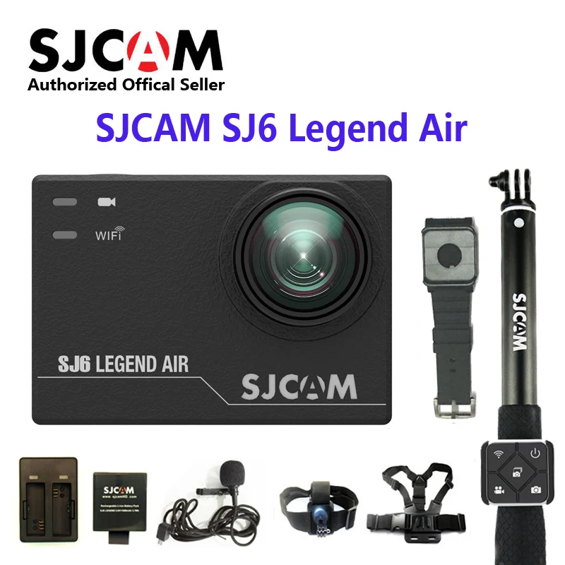 SJCAM SJ6 LEGEND Air 4K 24fps Notavek 96660 Ультра HD Удаленная Экшн-камера водонепроницаемая Спортивная DV 2," с сенсорным экраном Спортивная камера