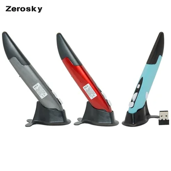 

Zerosky Mini Wireless Optical Pen Mouse 2.4G 1000 DPI 4 Buttons Pencil USB Ergonomic Mice for Computer Laptop Notebook Desktop