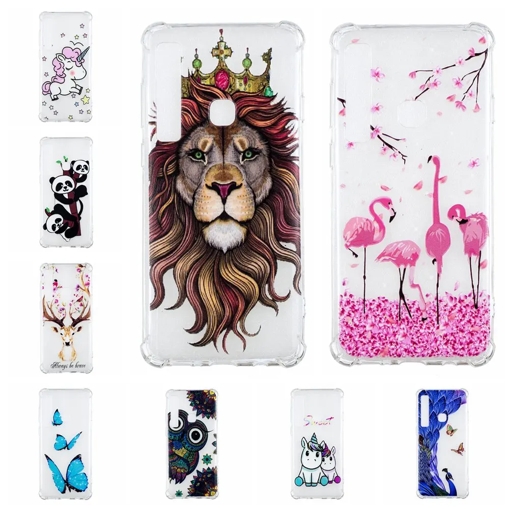 

Soft Silicone TPU Anti-drop phone Case for Samsung Galaxy A8S A9 2018 Cover varnish relief Printed TPU cases fundas coque caso