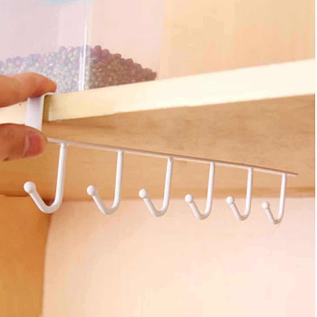 Многофункциональный Железный кухонный стеллаж для хранения шкафа подвесные крючки держатель для хранения плиты вешалка для посуды полка-органайзер для ванной - Цвет: Белый