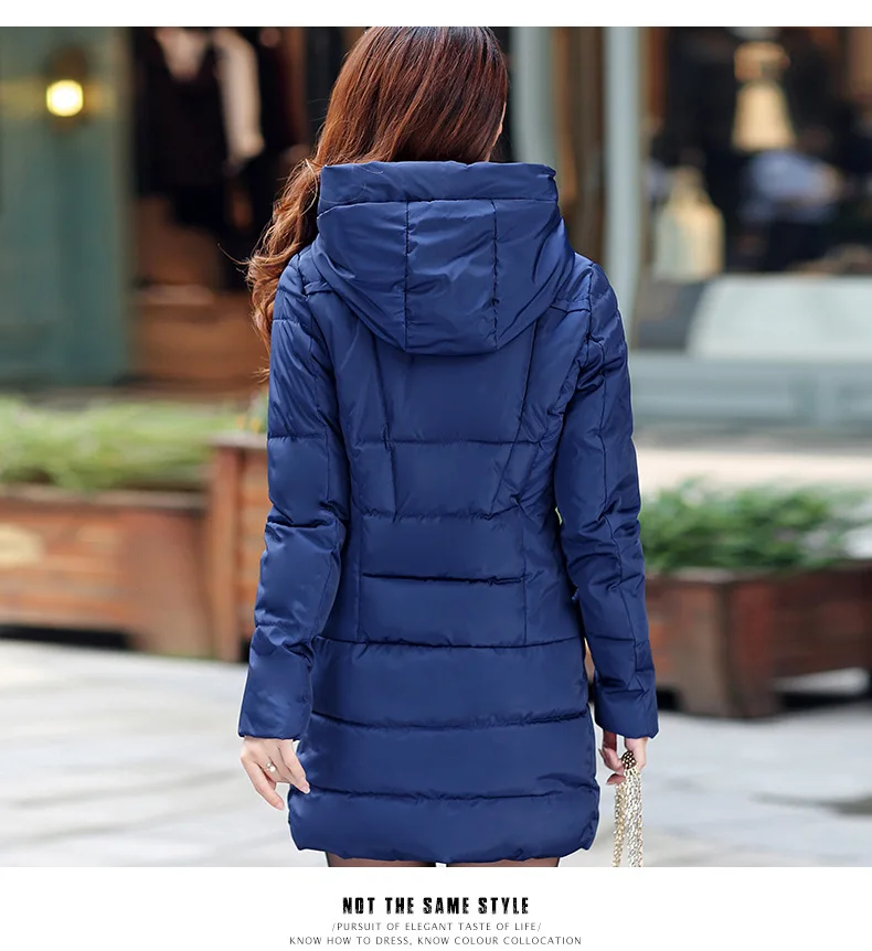 Зимний пуховик для женщин, толстая хлопковая парка для девушек, тонкая теплая куртка, новая мода, большие размеры, женские пальто с капюшоном MF002
