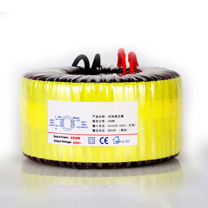 

220V to 24V Single Phase Isolated AC Ring Transformer 600W Pure Copper Ring Power Transformer For Power Supply Amplifier