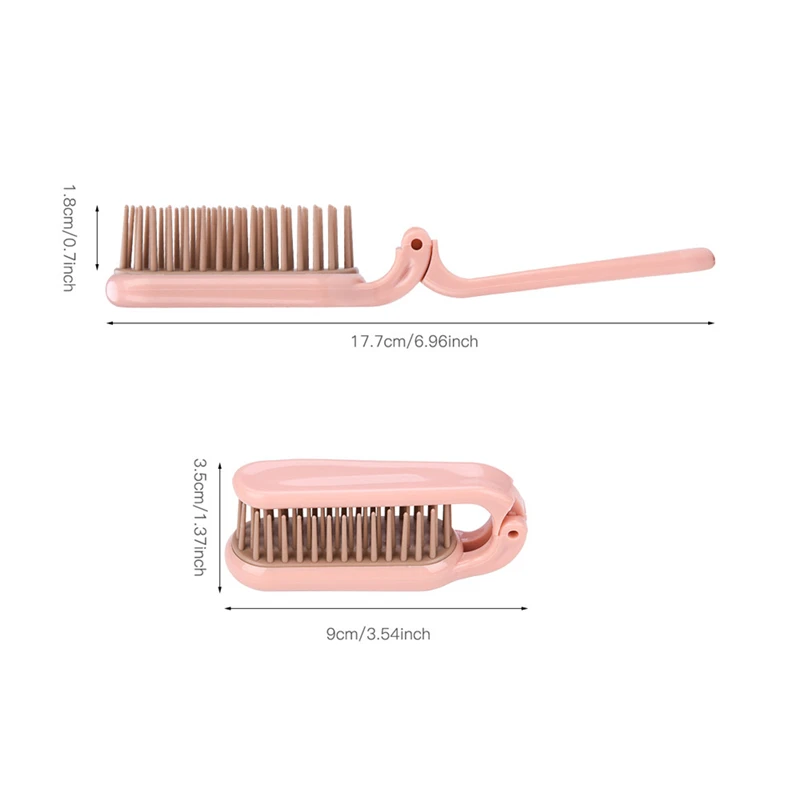 Светодиодный выпрямитель для волос 2 в 1+ Антистатическая Складная расческа для волос, Портативная Складная Расческа для путешествий