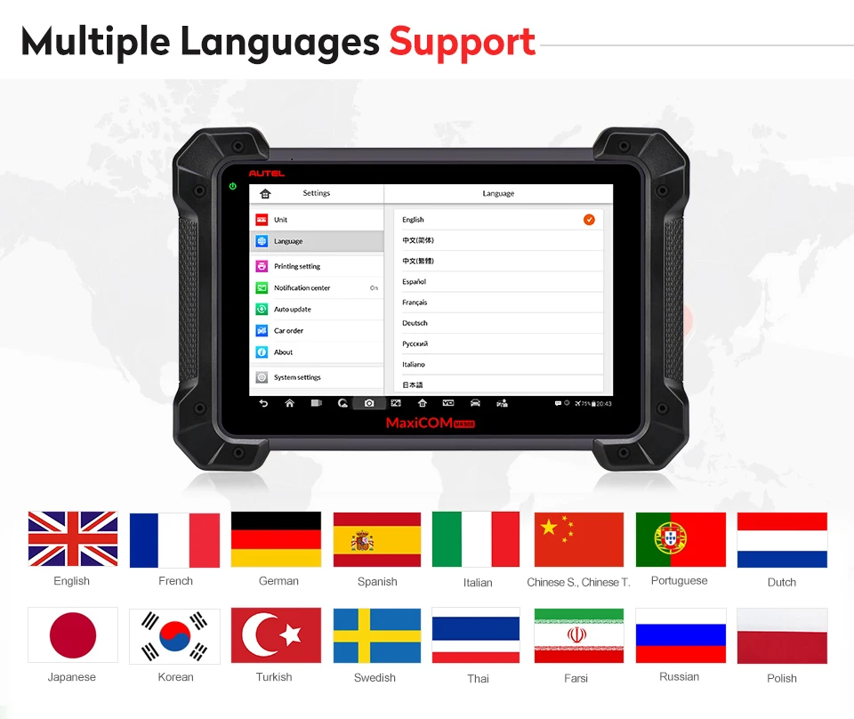 Autel MaxiCOM MK908P MS908P автомобильный диагностический инструмент OBD2 сканер кодирования