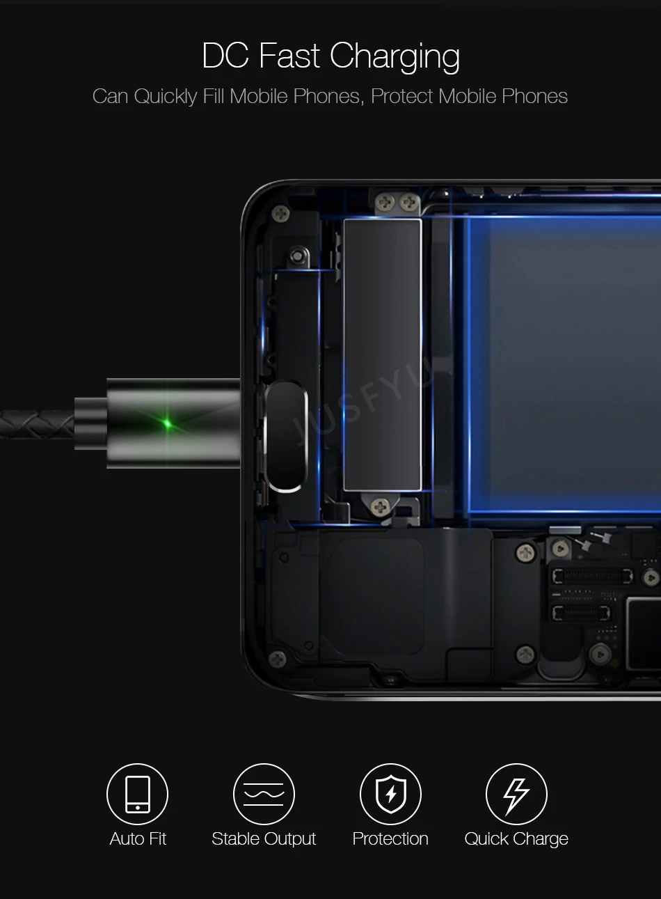 Магнитный кабель из искусственной кожи 3 А, кабель Micro usb type-C, 1 м, для быстрой зарядки, USB C, магнитное зарядное устройство для iPhone, samsung, Xiaomi, Кабо