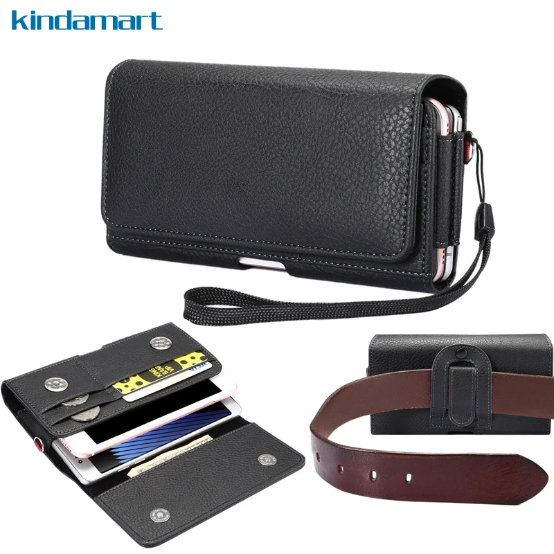 Dual Pockets Belt Clip Bags Waist Holster Case For Samsung Galaxy S8 Plus S8 A7 J7 iPhone 6S 6 7 Plus Wallet Flip Leather Case cases-for-s8+