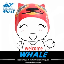 WHALE Brand For child Free shipping lovely cap swimming pool cute swimming cap for child baby chidren