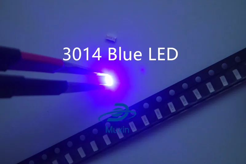 Умная электроника 50 шт./лот супер яркое 3014 синее освещение SMD светодиодный