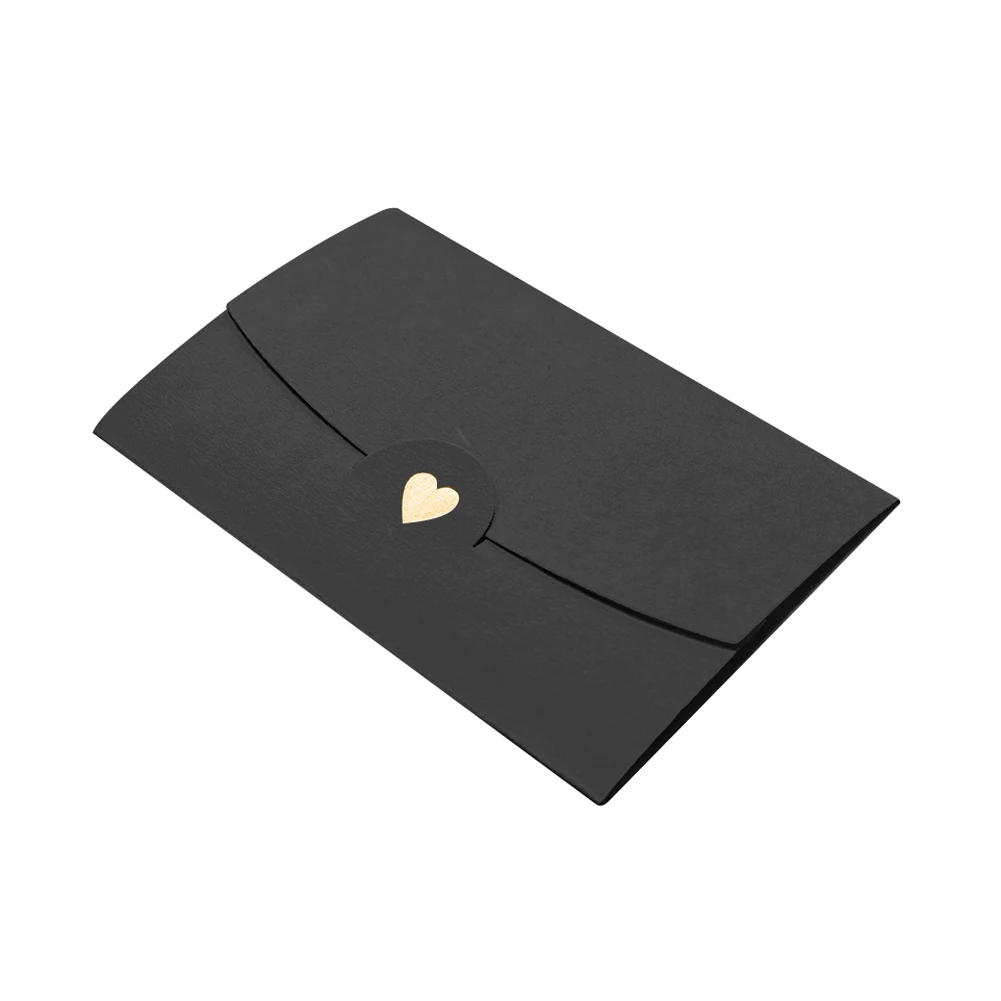 20 штук, Дизайнерские офисные бумажные подарочные открытки, свадебные конверты, винтажный Европейский стиль, конверты, любящее сердце, классические, сделай сам, заметки - Цвет: Pearl Black
