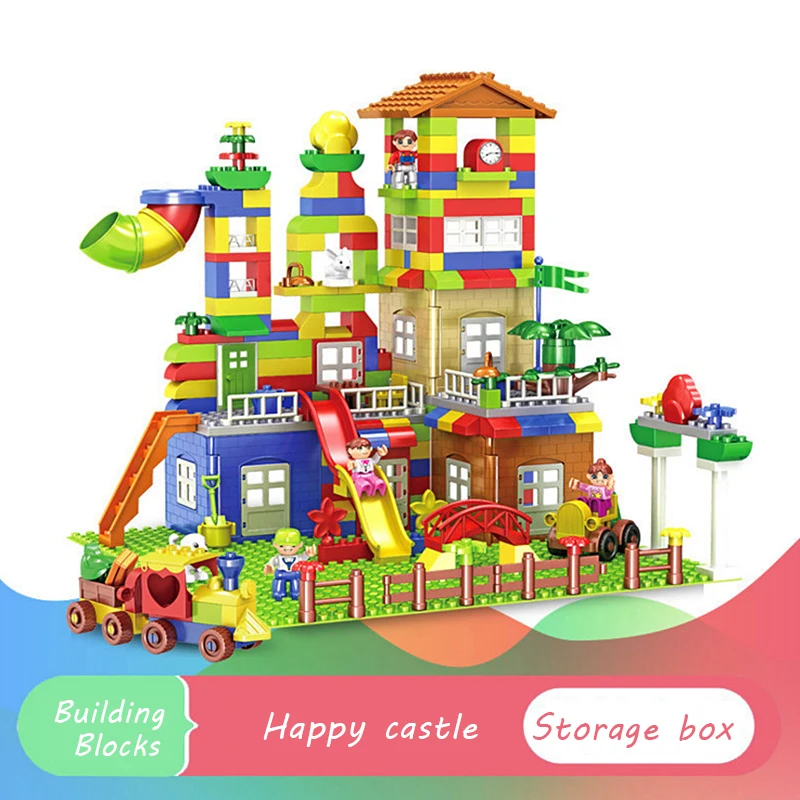 

Building Blocks Large Particle Scene Educational Assembled City Boys and Girls My World Children's Toys