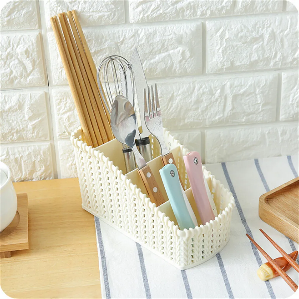 Multi-grid plastic box creative desktop storage box cosmetics remote control holder small objects Container makeup organizer