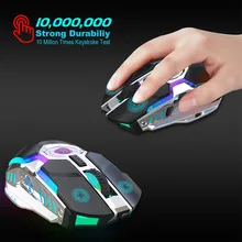 ZERODATE T30 2,4G перезаряжаемая беспроводная мышка RGB лампа для игровой компьютер ноутбук с мини-usb, с защитным ключом для ПК ноутбука Win7/8/10