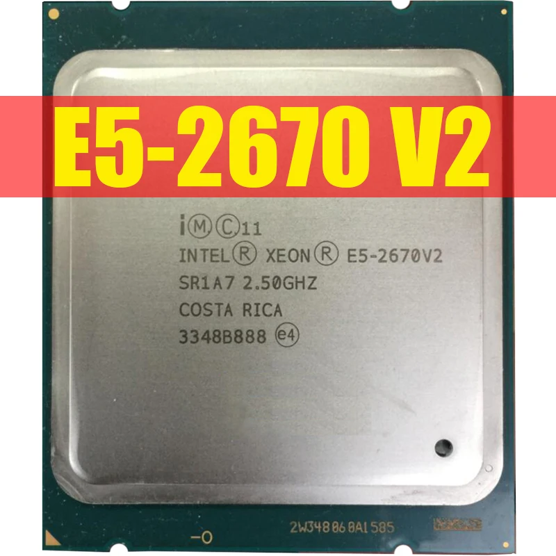 Intel Xeon серверный процессор E5 2670 V2 Процессор 2 5 LGA 2011 SR1A7 десять ядер настольный 2670V2