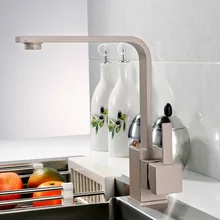 Серые кварцевые Кухонные смесители 360 Поворотный Смеситель кран кухонный смеситель аксессуары для кухни