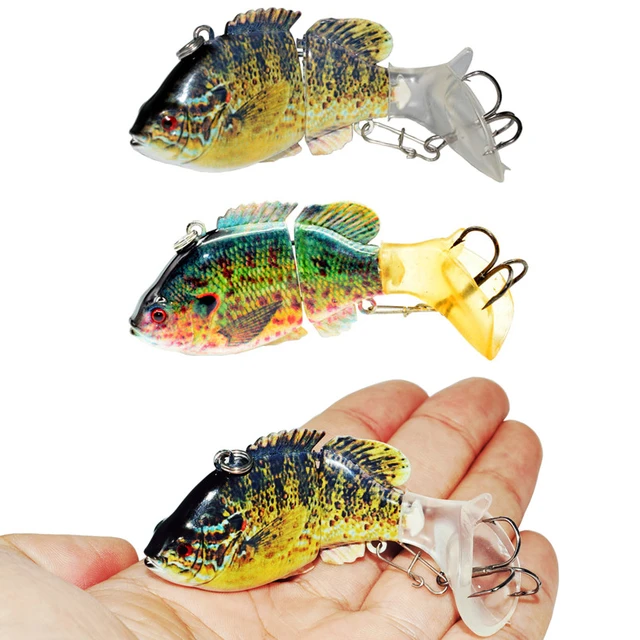 2 Segment Fishing Lure Swimbait Life-like Bluegill Sunfish Pumpkinseed Bass  Killer Fishing Tool