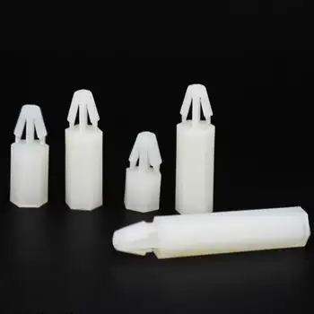 

50Pcs 4.0mm PUSH IN Spacing Screw For PCB Board Thickness of 1.0-1.8mm Fixed Nylon Standoff Spacer Pillar with female thread M3