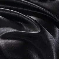 Drap-housse en Satin de soie sur élastique, couleur unie, protection de matelas, draps sur bande élastique, Drap Housse de Matela Queen King 3