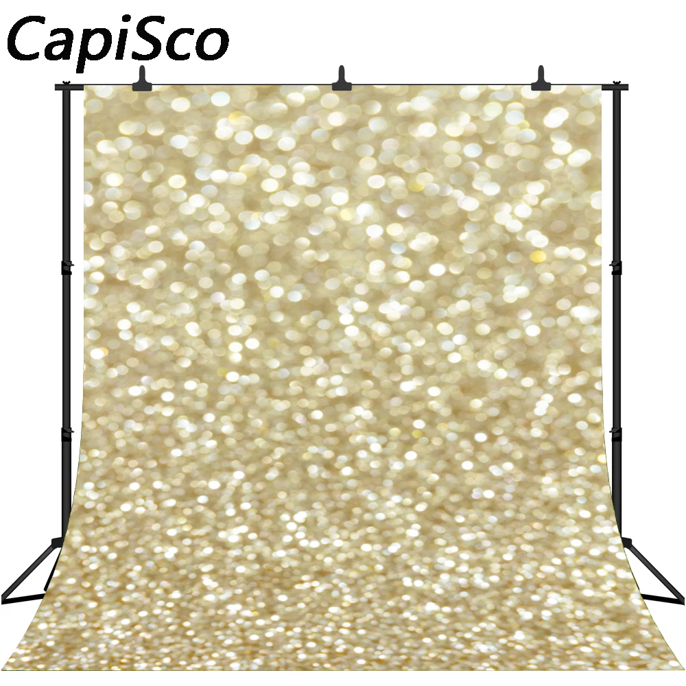 

CapiSco backdrop for photographic studio golden shine bokeh halo sweet 16 Birthday Party professional background photocall