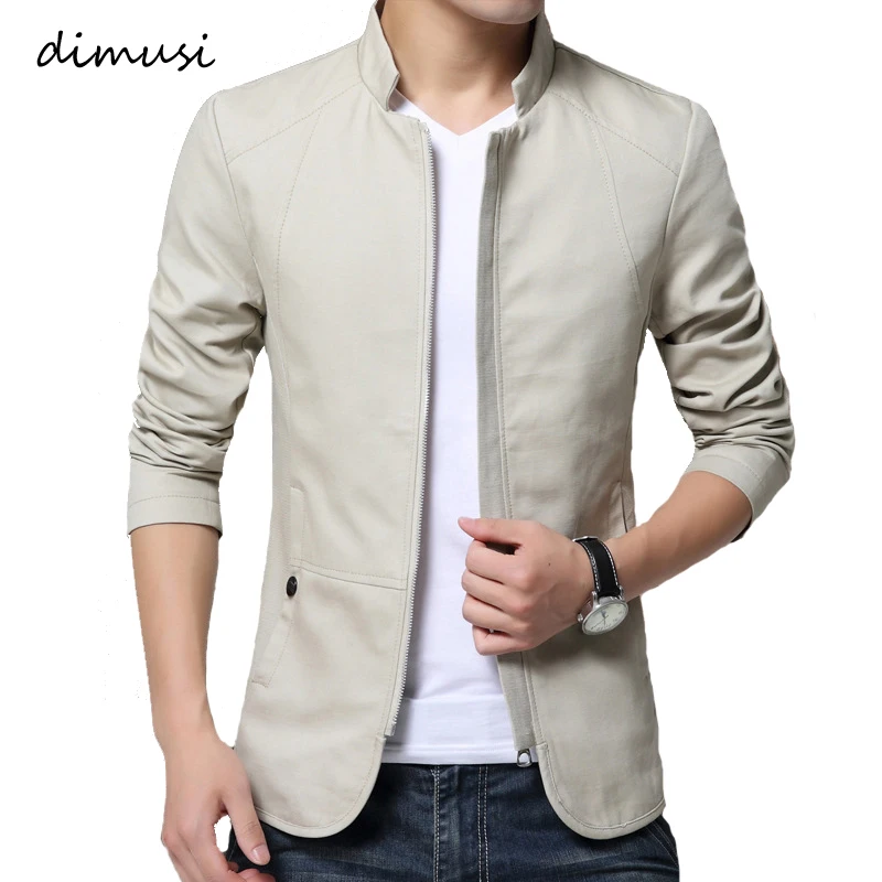 awesome  DIMUSI Mens Jackets Fashion Mens Cotton Slim Windbreaker Jackets Coats Man Anorak Streetwear Hip Ho