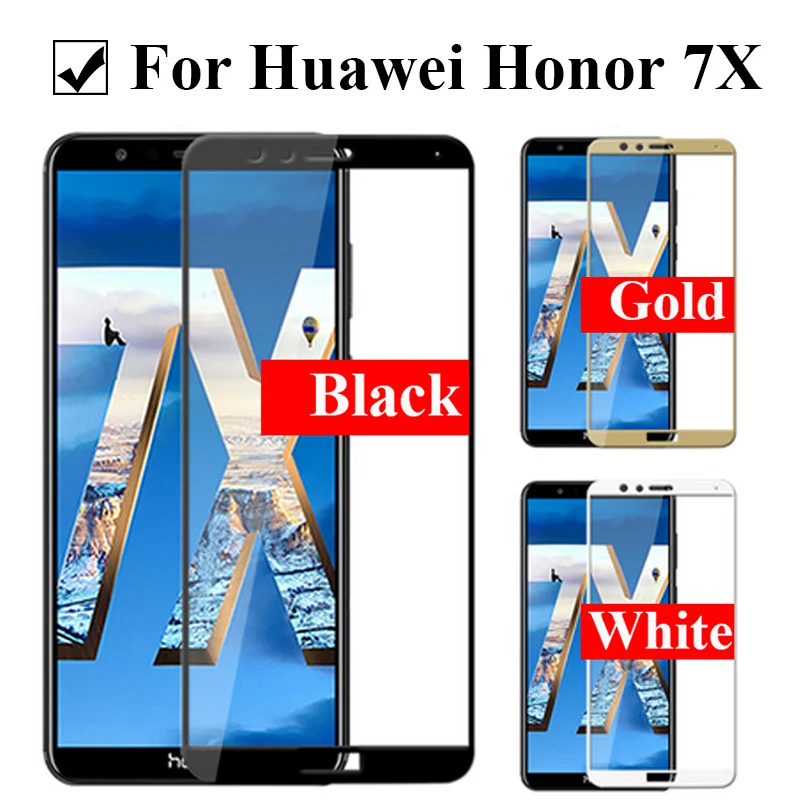 Защитное стекло для huawei honor 7x защита экрана x7 7 x Закаленное Стекло honor7x лист Броня huawey защитная пленка