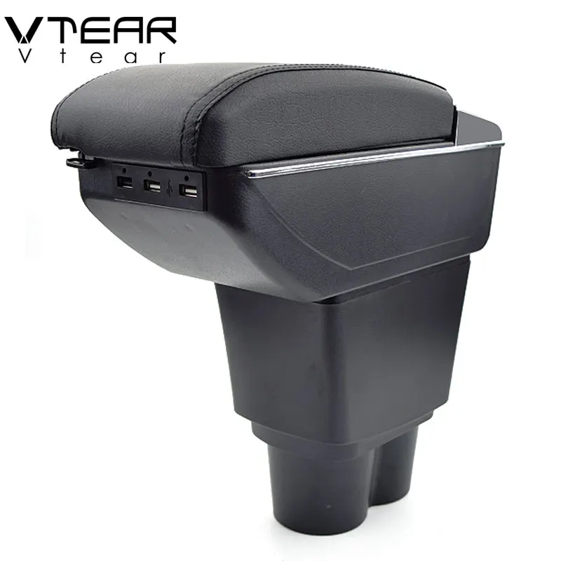 

Vtear For Haval Hover H1 armrest box USB Charging interface heighten central Store content box cup holder ashtray accessories
