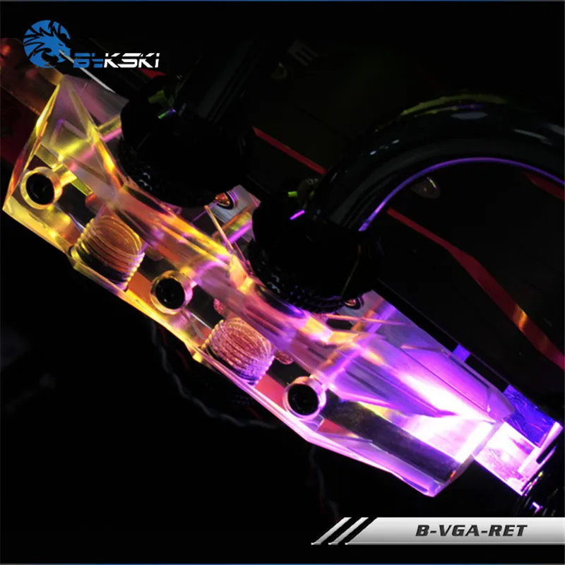 

Bykski Acrylic Square Head L Shape For GPU Block Conversion kit B-VGA-RET