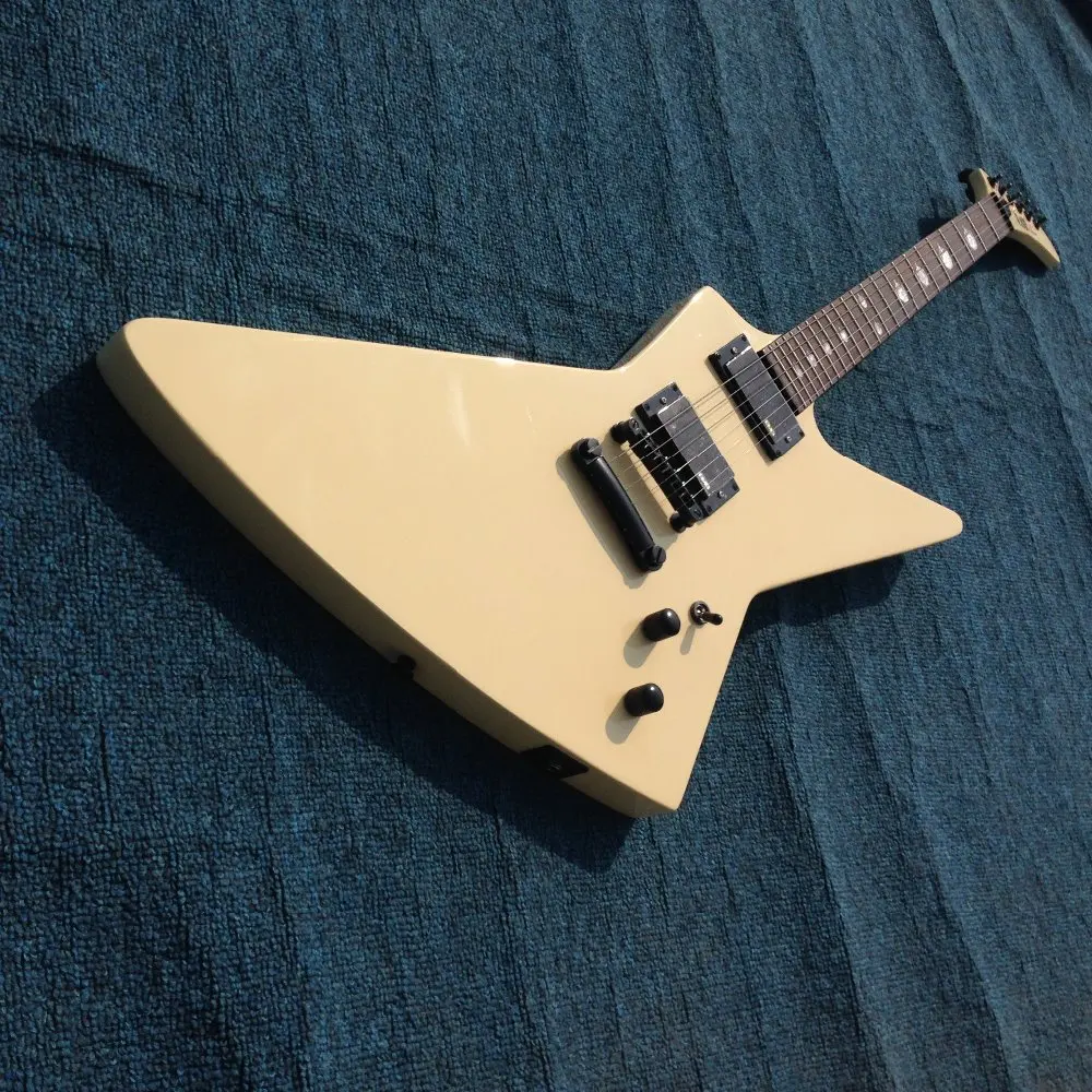 New style chất lượng tốt G-ESP explorer electric guitar cream màu EMG pickups