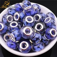 

10Pcs Mixed Color Butterfly Rondelle Spacer Charms Large Hole European Beads fit Pandora Bracelet Necklace for Jewelry Making